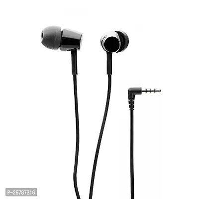 Earphones Headphones for Samsung Galaxy M31s Earphone Original Like Wired Stereo Deep Bass Head Hands-free Headset Earbud With Built in-line Mic, With Premium Quality Good Sound Call Answer/End Button, Music 3.5mm Aux Audio Jack (MP, BT, Black)-thumb2