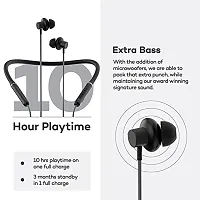 SHOPSYES Wireless BT In Ear Earphones for Xiaomi Mi Original Sports with Deep Bass and Neckband Hands-Free Calling inbuilt With Mic, Call/Music, Sports, Sweatproof Mic with Long Battery Life(BLACK)-thumb3