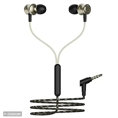 SHOPSBEST Earphones for Blackview Tab 5 Earphone Original Like Wired Stereo Deep Bass Head Hands-Free Headset Earbud with Built in-line Mic Call Answer/End Button (870, Black)