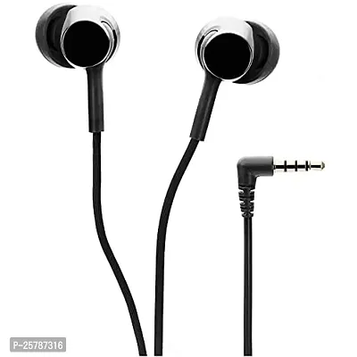 Earphones Headphones for Samsung Galaxy M31s Earphone Original Like Wired Stereo Deep Bass Head Hands-free Headset Earbud With Built in-line Mic, With Premium Quality Good Sound Call Answer/End Button, Music 3.5mm Aux Audio Jack (MP, BT, Black)