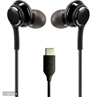 Earphones for vivo iQOO Neo6 SE Earphone Original Like Wired Stereo Deep Bass Head Hands-Free Headset Earbud with Built in-line Mic Call Answer/End Button (KC, Black)-thumb0