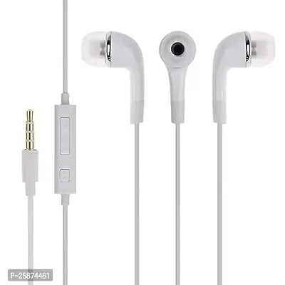 Wired BT-335 for Motorola Moto E7i Power Earphone Original Like Wired Stereo Deep Bass Head Hands-Free Headset Earbud with Built in-line Mic Call Answer/End Button (YR,WHT)-thumb3