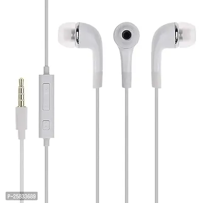 Earphones for OPP-O Reno7 SE 5G Earphone Original Like Wired Stereo Deep Bass Head Hands-free Headset Earbud With Built in-line Mic, With Premium Quality Good Sound Stereo Call Answer/End Button, Music 3.5mm Aux Audio Jack (ST9, BT-YR, White)-thumb3