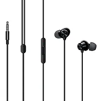 Earphones for Realme 8 Pro / Realme8 Pro Earphone Original Like Wired Stereo Deep Bass Head Hands-free Headset Earbud With Built in-line Mic, With Premium Quality Good Sound Stereo Call Answer/End Button, Music 3.5mm Aux Audio Jack (ST3, BT-ONE 2, Black)-thumb4