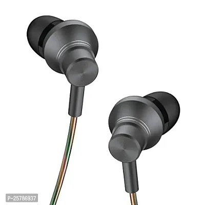 Earphones for Xiaomi Redmi Note 11 Earphone Original Like Wired Stereo Deep Bass Head Hands-free Headset Earbud With Built in-line Mic, With Premium Quality Good Sound Call Answer/End Button, Music 3.5mm Aux Audio Jack (AP-871, Black)