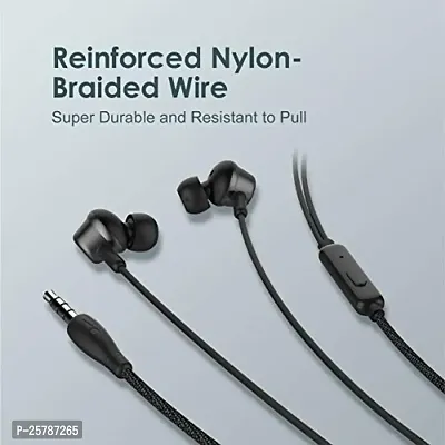 Earphones for Realme 7i Earphone Original Like Wired Stereo Deep Bass Head Hands-free Headset Earbud With Built in-line Mic, With Premium Quality Good Sound Call Answer/End Button, Music 3.5mm Aux Audio Jack ( (AP-832, Black)-thumb3