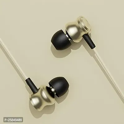 Earphones for OPP-O A77 4G / OPP-O A 77 4G Earphone Original Like Wired Stereo Deep Bass Head Hands-free Headset Earbud With Built in-line Mic, With Premium Quality Good Sound Stereo Call Answer/End Button, Music 3.5mm Aux Audio Jack (ST4, R-870, Black)-thumb2