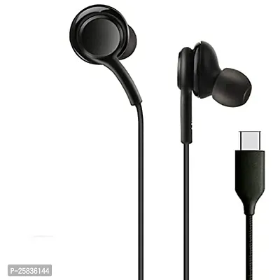 Earphones for Sam-Sung Galaxy A71 5G / A 71 Earphone Original Like Wired Stereo Deep Bass Head Hands-free Headset Earbud With Built in-line Mic, With Premium Quality Good Sound Stereo Call Answer/End Button, Music 3.5mm Aux Audio Jack (ST8, BT-AKA, Black)-thumb2