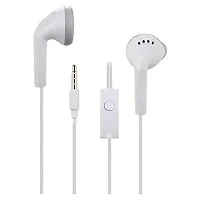 SHOPSBEST Wired BT S for ZTE Blade A71 Earphone Original Like Wired Stereo Deep Bass Head Hands-Free Headset Earbud with Built in-line Mic Call Answer/End Button (YS,WHT)-thumb1