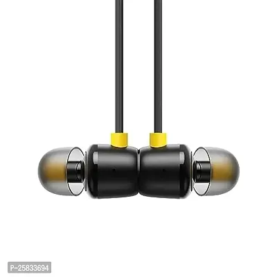 Earphones for Realme Q5 Pro Earphone Original Like Wired Stereo Deep Bass Head Hands-free Headset Earbud With Built in-line Mic, With Premium Quality Good Sound Stereo Call Answer/End Button, Music 3.5mm Aux Audio Jack (ST6, BT-R20, Black)