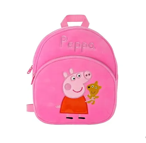 Sakwoods Kids Velvet Baby Pink Nursery School Backpack