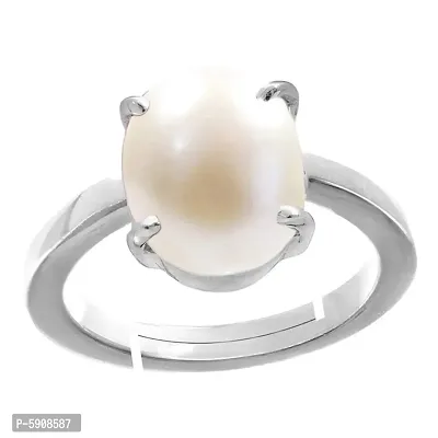 Elite Beige Metal Gold Plated Pearls Finger Ring For Women
