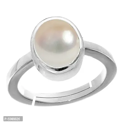 55Carat Pearl Ring 6 Carat Stone Sterling Silver Bold Men Ring Size  4,5,6,7,8,9,10,11,12,13|Amazon.com