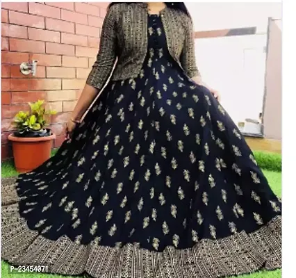 Elegant Black Cotton Embroidered Kurta For Women-thumb0