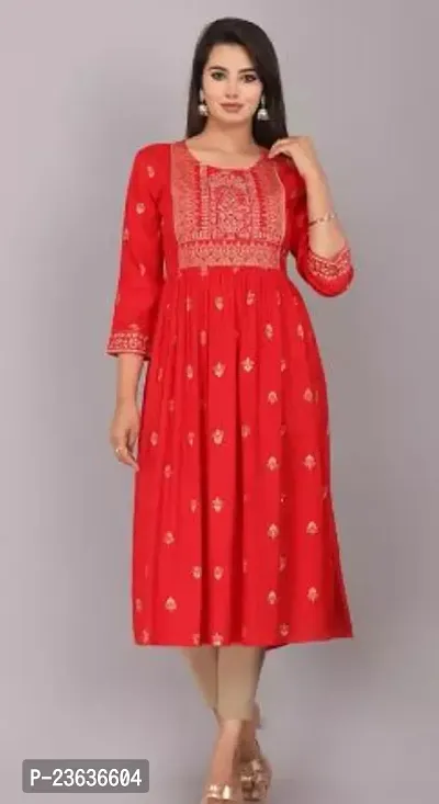 Attractive Rayon Stitched Kurta For Women-thumb0