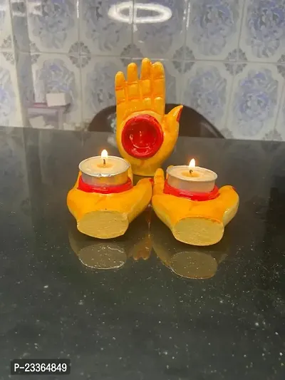 Hand design tea light candle-thumb0