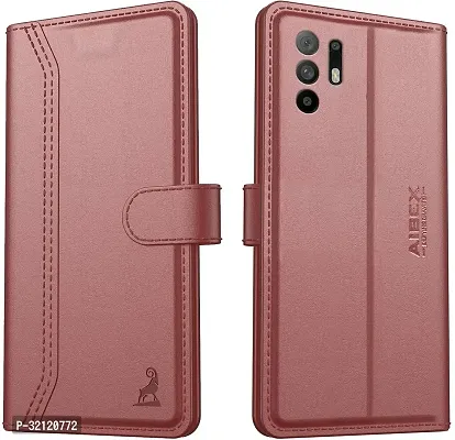 Leather Flip Cover Shockproof 360 Protection Wallet Style Magnetic Closure for OPPO F19PRO+-thumb0