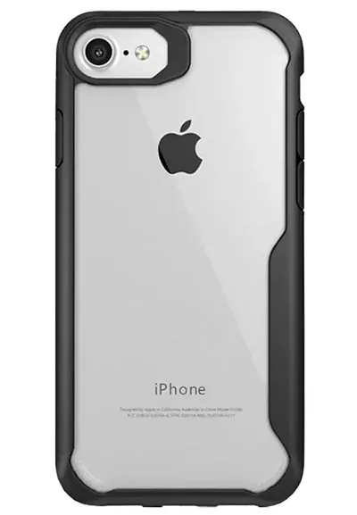 CELZO Ultra Thin Shock Proof 4 Sides Protection Clear Transparent Back Cover Case with Black Border for Apple iPhone 5 5s - {Transparent/Black}