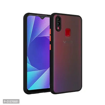 Phone Case Cover for Vivo Y95 Translucent Shock Proof Smooth Rubberized Matte Hard Back Cover with Camera Protection  Black-thumb0