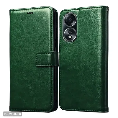 Leather Flip Cover Shockproof 360 Protection Wallet Style Magnetic Closure for OPPO A78 4g-thumb0