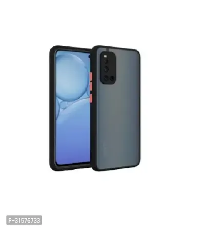 Phone Case Cover for Vivo V19 Translucent Shock Proof Smooth Rubberized Matte Hard Back Cover with Camera Protection  Black-thumb0