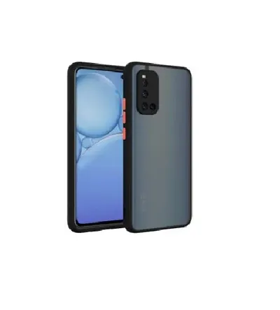 OO LALA JI Cover for Vivo V19 Smoke Translucent Shock Proof Smooth Rubberized Matte Hard Back Cover with Camera Protection - Black