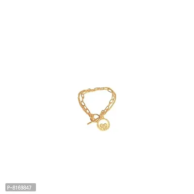 Small heart design gold bracelet