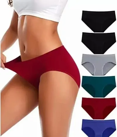 Classic Solid Hipster Briefs for Women Pack of