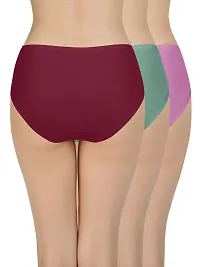 Stylish Cotton Blend Solid Panty For Women - Pack of 6-thumb1