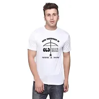 Mordan T-Shirt Stylish Coated Printed Round Neck Men's Different T-Shirts(Old Man) (Large, White)-thumb1