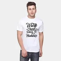 Mordan T-Shirt Stylish Coated Printed Round Neck Men's Different T-Shirts(Work Hard Stay Humble)-thumb1