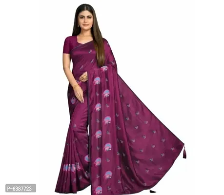 Stylish Silk Embroidered Saree With Blouse Piece For Women