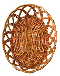 Avika Bamboo Cane Oval Basket For Hamper/Dry Fruit/Fruit/Chocolate/Wedding/Gifts/Packings multipurpose Cane bamboo wicker basket | Shelf baskets | Storage Basket-thumb1