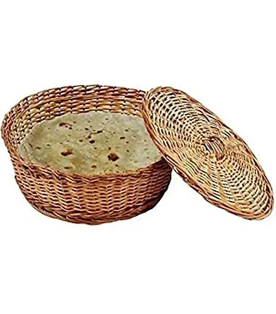 Cane, Bamboo Chapati Roti Fruits Basket, Multipurpose Basket, Shelf Basket