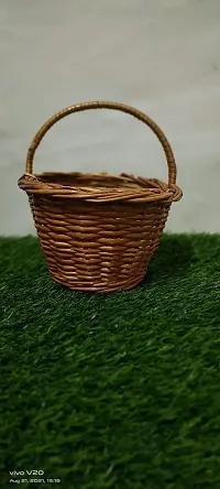 AVIKA Bamboo Storage Basket for Pooja Basket, mandir Basket, Laduu Gopal-thumb4