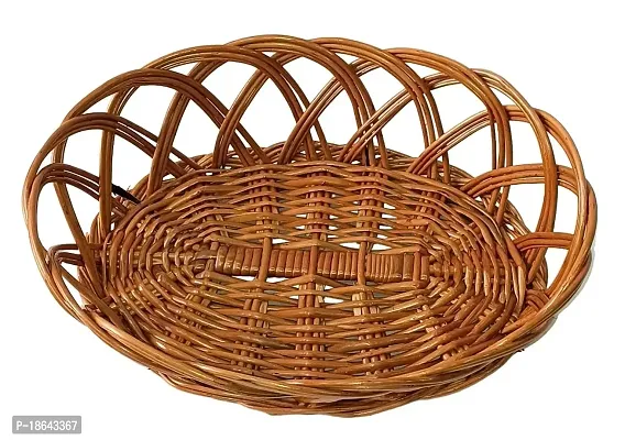 Avika Bamboo Cane Oval Basket For Hamper/Dry Fruit/Fruit/Chocolate/Wedding/Gifts/Packings multipurpose Cane bamboo wicker basket | Shelf baskets | Storage Basket-thumb5