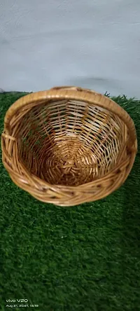 AVIKA Bamboo Storage Basket for Pooja Basket, mandir Basket, Laduu Gopal-thumb2