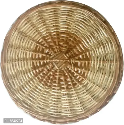 Avika Bamboo Cane Chapati /Fruit/ Packing Basket (Brown)-thumb4
