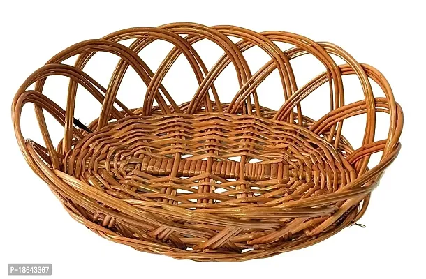 Avika Bamboo Cane Oval Basket For Hamper/Dry Fruit/Fruit/Chocolate/Wedding/Gifts/Packings multipurpose Cane bamboo wicker basket | Shelf baskets | Storage Basket-thumb4