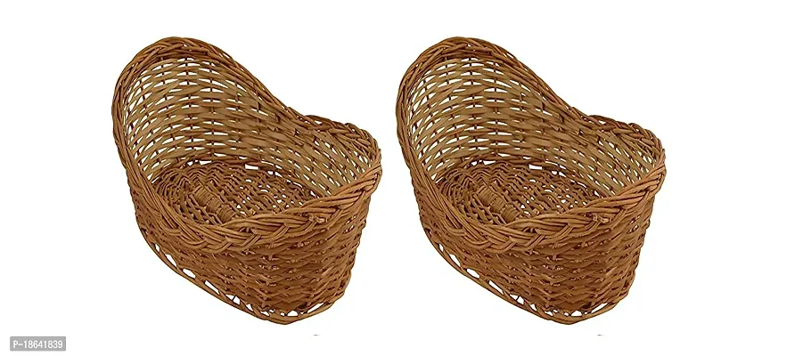 Avika Cane Fruit Basket  Chapati Basket (2 PCS Set)-thumb0