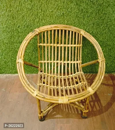 Bamboo Round Cane Chair for Kids, Baby Chair,Children with Back Rest-thumb0