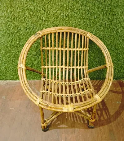Bamboo Round Cane Chair for Kids, Baby Chair,Children with Back Rest