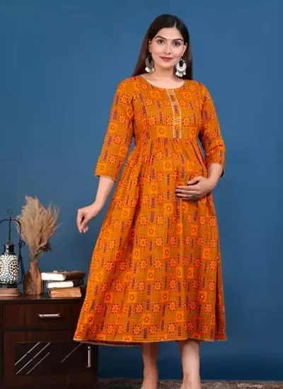 Stunning Rayon Maternity Kurta For Women