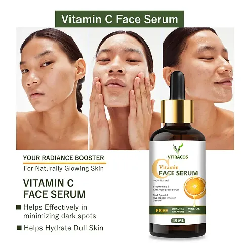 VITRACOS Vitamin C Serum Natural Ingredients With The Essential Vitamins And Hyaluronic Acid