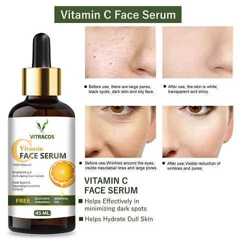 VITRACOS Vitamin C Serum Natural Ingredients With The Essential Vitamins And Hyaluronic Acid