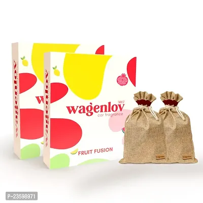 Wagenlov Fruit Fusion Organic Hanging Jute Bag Air Perfumes - Pack of 2 Car Freshener  (60 g)-thumb0