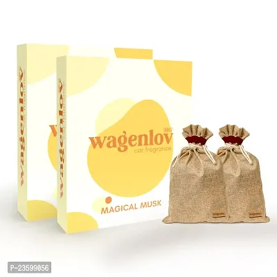 Wagenlov Organic Magical Musk Hanging Jute Bags Car Air Perfume - Pack of 2 Car Freshener  (60 g)-thumb0