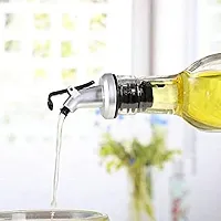 Pour Spouts Oils Dispenser Set, Oil Bottle Stopper For Olive Oil, Wine, Vinegar, Soy Sauce, Leak-Proof Oil Spouts (3 Packs, Silver)-thumb3