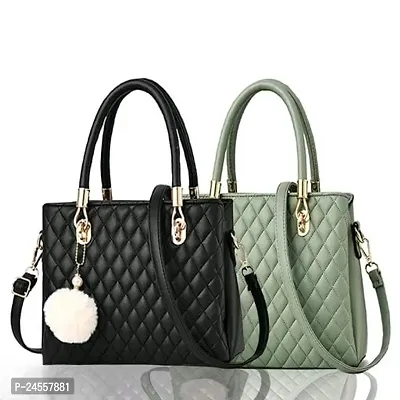 Fancy PU Handbags for Women Combo of 2