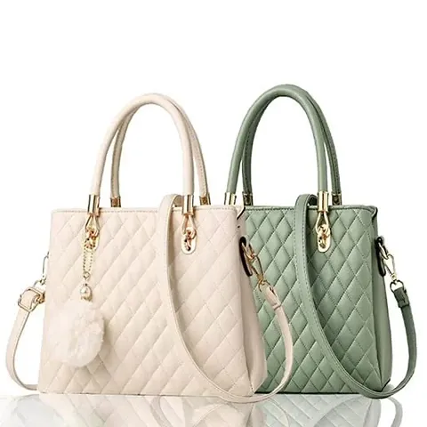 Fancy PU Handbags for Women Combo of 2